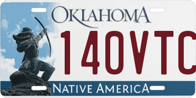 OK license plate 140VTC