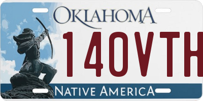 OK license plate 140VTH