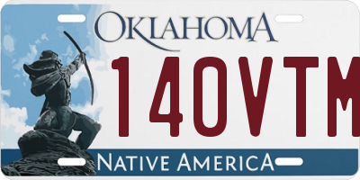 OK license plate 140VTM