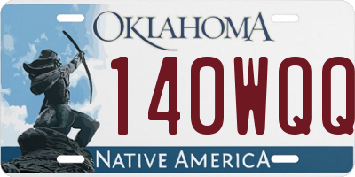 OK license plate 140WQQ