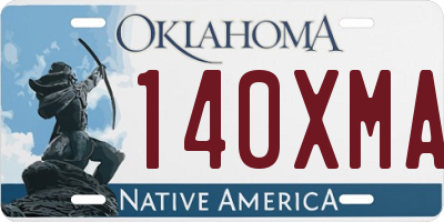 OK license plate 140XMA