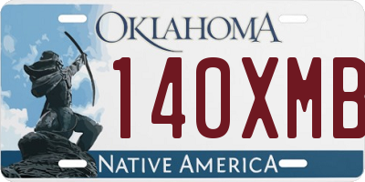 OK license plate 140XMB