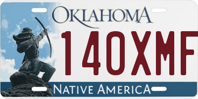 OK license plate 140XMF