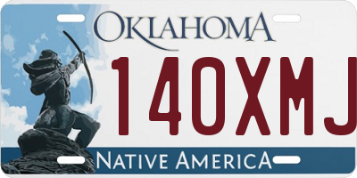 OK license plate 140XMJ