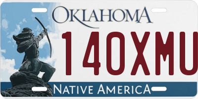 OK license plate 140XMU