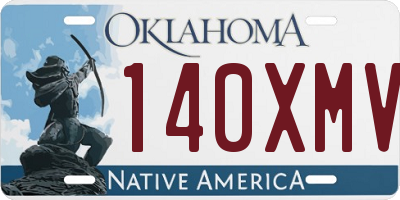 OK license plate 140XMV