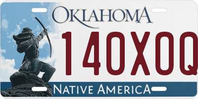OK license plate 140XOQ