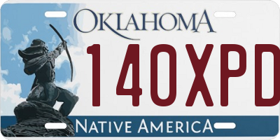 OK license plate 140XPD