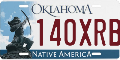 OK license plate 140XRB