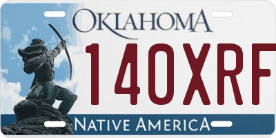 OK license plate 140XRF