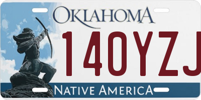 OK license plate 140YZJ