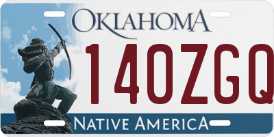 OK license plate 140ZGQ