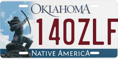 OK license plate 140ZLF