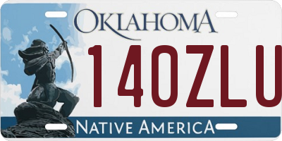 OK license plate 140ZLU