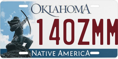 OK license plate 140ZMM