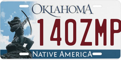 OK license plate 140ZMP