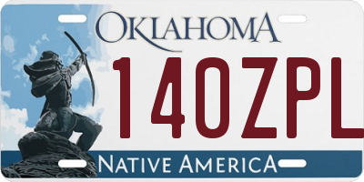 OK license plate 140ZPL