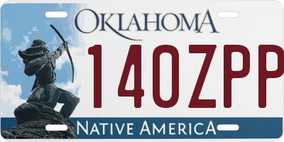 OK license plate 140ZPP