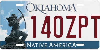 OK license plate 140ZPT