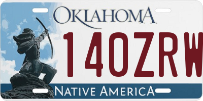 OK license plate 140ZRW