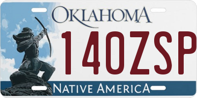 OK license plate 140ZSP