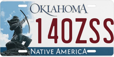 OK license plate 140ZSS