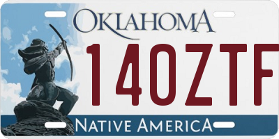 OK license plate 140ZTF