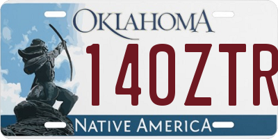 OK license plate 140ZTR