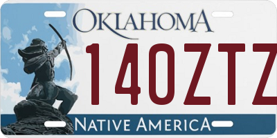 OK license plate 140ZTZ