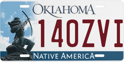 OK license plate 140ZVI