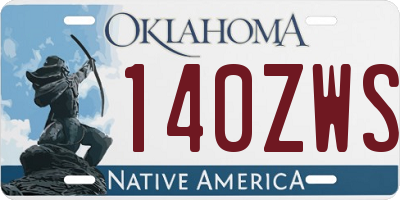 OK license plate 140ZWS