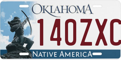 OK license plate 140ZXC