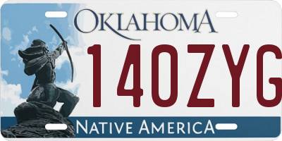 OK license plate 140ZYG