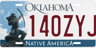 OK license plate 140ZYJ