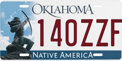 OK license plate 140ZZF