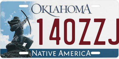 OK license plate 140ZZJ