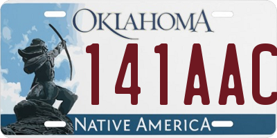 OK license plate 141AAC