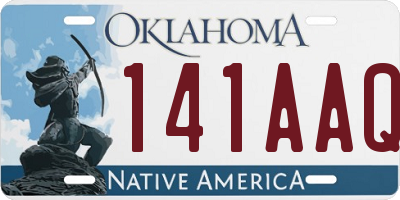 OK license plate 141AAQ