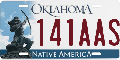 OK license plate 141AAS