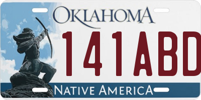OK license plate 141ABD