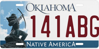 OK license plate 141ABG