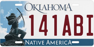 OK license plate 141ABI