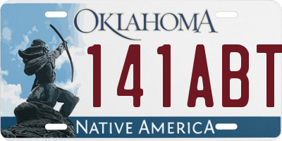 OK license plate 141ABT