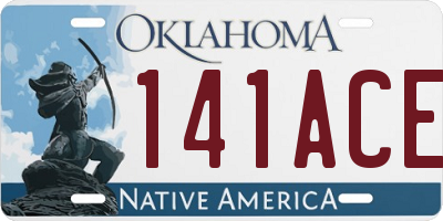 OK license plate 141ACE