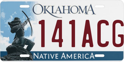 OK license plate 141ACG