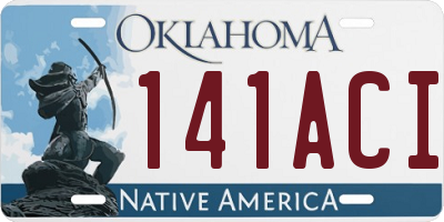 OK license plate 141ACI