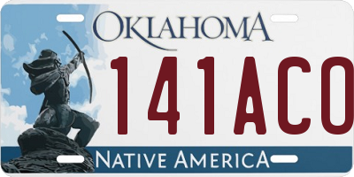 OK license plate 141ACO