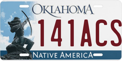 OK license plate 141ACS