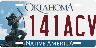 OK license plate 141ACV