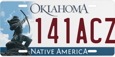 OK license plate 141ACZ
